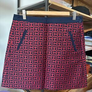 Tommy Hilfiger Red & Blue A-Line Mini Skirt – Size 4